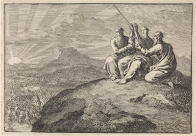 Aron og Hur støtter Moses