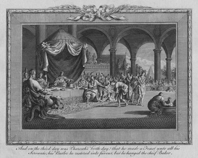 Og på den tredje dagen var Faraos fødselsdag... sent på 1600-tallet – tidlig på 1700-tallet. av Jan Luyken