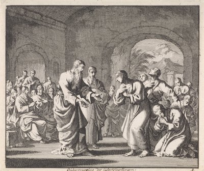 Catechesis of Five Believers Avhør av disiplene (tittel på objekt) av Jan Luyken