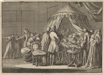 Død av Mary II Stuart, dronning av England, 1695 av Jan Luyken