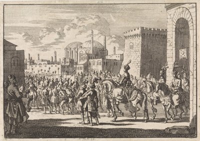Sultan Mustafa IIs inntreden i Konstantinopel, 1695 av Jan Luyken