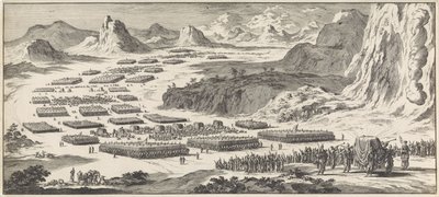 Hæromvisning i Israels tolv stammer med tabernaklet av Jan Luyken