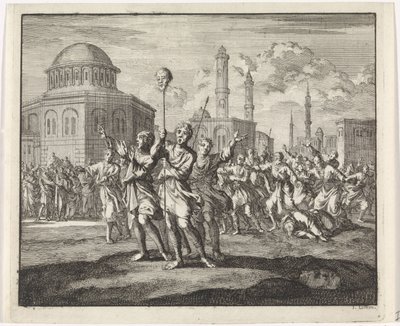 Halshugging av en munk under opptøyer i Konstantinopel av Jan Luyken
