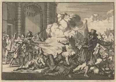 Opprør i Rotterdam etter fengslingen av en remonstrant-minister, 1621 av Jan Luyken