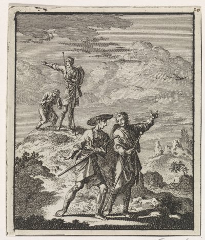 Pilegrimer i et fjellandskap av Jan Luyken