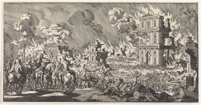 Romerne ødelegger et jødisk tempel i Jerusalem av Jan Luyken