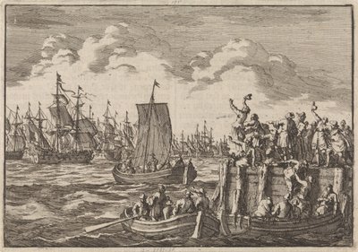 William III drar til England med flåten, 1688 av Jan Luyken