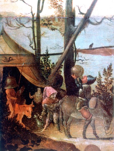 Landskapsscene, legenden om Saint Christopher, c1520-1559 av Jan Mandyn