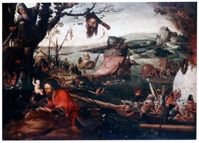 Landskap med lignelsen om Saint Christopher, tidlig på 1500-tallet. av Jan Mandyn