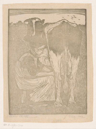 melkepike av Jan Mankes (signed by artist)