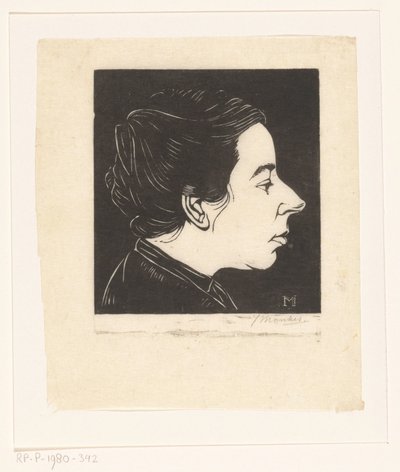 Portrett av Anne Zernike av Jan Mankes (signed by artist)