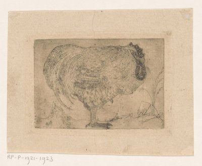 Hukende hane av Jan Mankes
