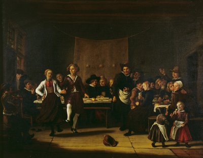 Bondens bryllup (olje på lerret) av Jan Massys or Metsys