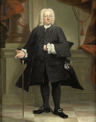 Portrett av en mann av Jan Maurits Quinkhard (signed by artist)