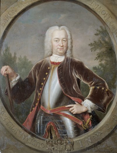 Portrett av Gustaaf Willem, Baron van Imhoff, generalguvernør for det nederlandske østindiske kompaniet av Jan Maurits Quinkhard