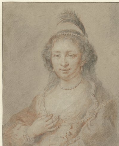 Portrett av Sara van Baerle, kona til Philips van Dorp av Jan Maurits Quinkhard