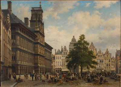 Grote Markt med frihetstreet, 1875. av Jan Michiel Ruyten