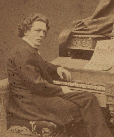 Portrett av komponisten Anton Rubinstein 1829-1894, ca 1860-1870. av Jan Mieczkowski