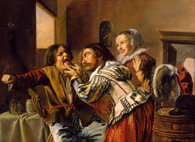 Tannlegen, 1629 (olje på vugget panel) av Jan Miense Molenaer