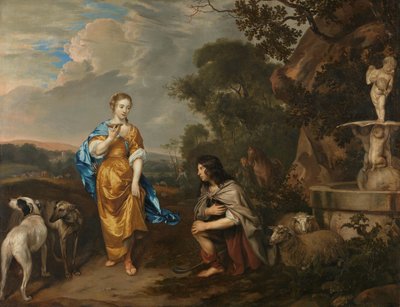 Dobbeltportrett av et ungt par som Granida og Daiphilo av Jan Mijtens