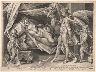 Amor og psyke, ca. 1600. av Jan Muller