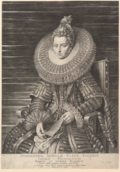 Portrett av Isabella Clara Eugenia, guvernante i Sør-Nederland, 1615. av Jan Muller