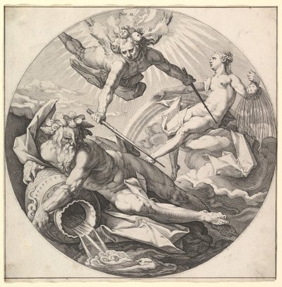 The Second Day Dies II, fra serien The Creation of the World, ca. 1594. av Jan Muller