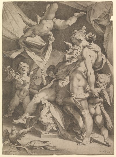 Venus og Merkur, ca. 1600. av Jan Muller