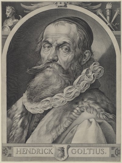 Portrett av Hendrick Goltzius av Jan Muller, Hendrick Goltzius