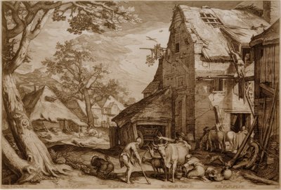 Den fortapte sønn som svinegjeter av Jan Pietersz Saenredam