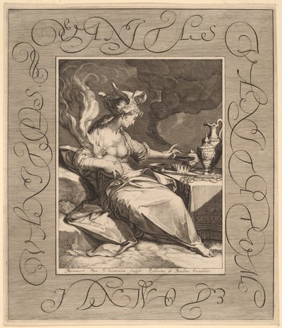 Forfengelighet av forfengelighet, alt er forfengelighet av Jan Pietersz Saenredam, after Abraham Bloemaert
