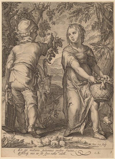 Høst av Jan Pietersz Saenredam after Hendrik Goltzius