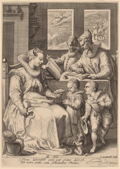 Morgen av Jan Pietersz Saenredam, after Hendrik Goltzius