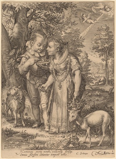 Vår av Jan Pietersz Saenredam after Hendrik Goltzius
