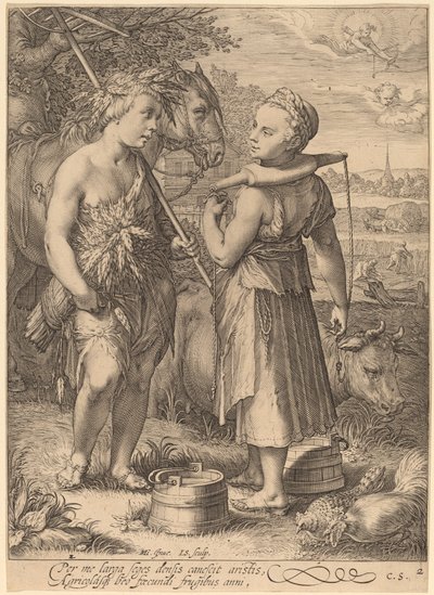 Sommer av Jan Pietersz Saenredam after Hendrik Goltzius