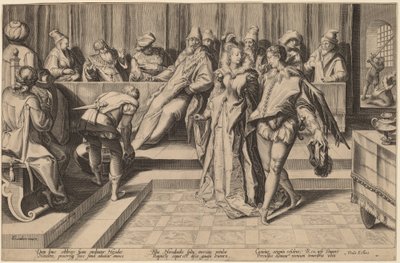 Salome danser foran Herodes av Jan Pietersz Saenredam, after Karel van Mander I