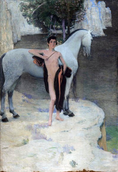 The Black Lake - Black Lake - Jan Preisler (1872-1918). olje på lerret av Jan Preisler