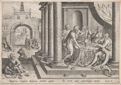 Froskepesten av Jan Sadeler I, after Maarten van Cleef