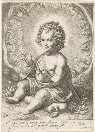 Før Christuskind als Salvatore av Jan Saenredam (attributed to)