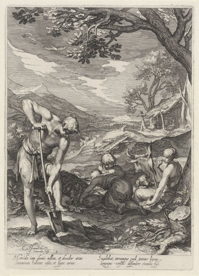 Adam og Eva på jobb utenfor det jordiske paradiset Adam og Eva (serietittel) av Jan Saenredam