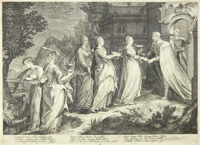 De kloke jomfruene mottas av Herren av Jan Saenredam