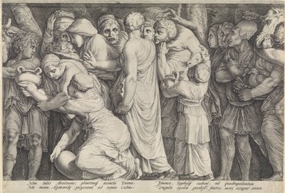 Frise med straffen til Niobe (Plate 7) av Jan Saenredam