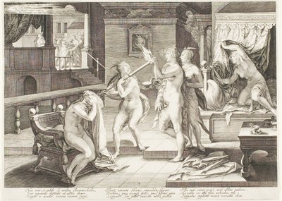 Tallerken tre, fra Five Wise and Five Foolish Virgins av Jan Saenredam