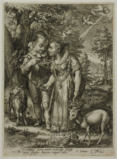Spring, fra The Four Seasons av Jan Saenredam