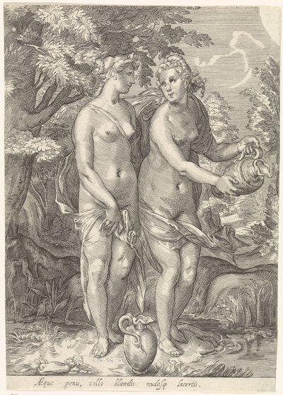 To av Dianas nymfer ved en bekk Diana og nymfene hennes (serietittel) av Jan Saenredam