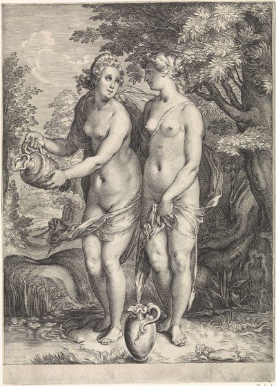 To av Dianas nymfer ved en bekk Diana og nymfene hennes (serietittel) av Jan Saenredam
