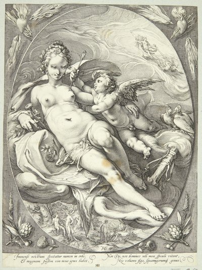 Venus og Amor av Jan Saenredam