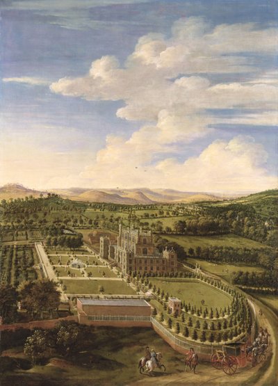 Wollaton Hall and Park, Nottingham, 1697 av Jan Siberechts
