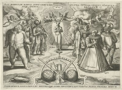 Måtehold med synder personifisert Est modus.in.rebus. sunt. certi.de: (...) (tittel på objekt) av Jan Snellinck (I) (attributed to)