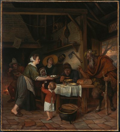 Satyren og bondefamilien av Jan Steen